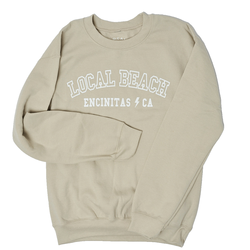 Local Beach Khaki Crew Fleece