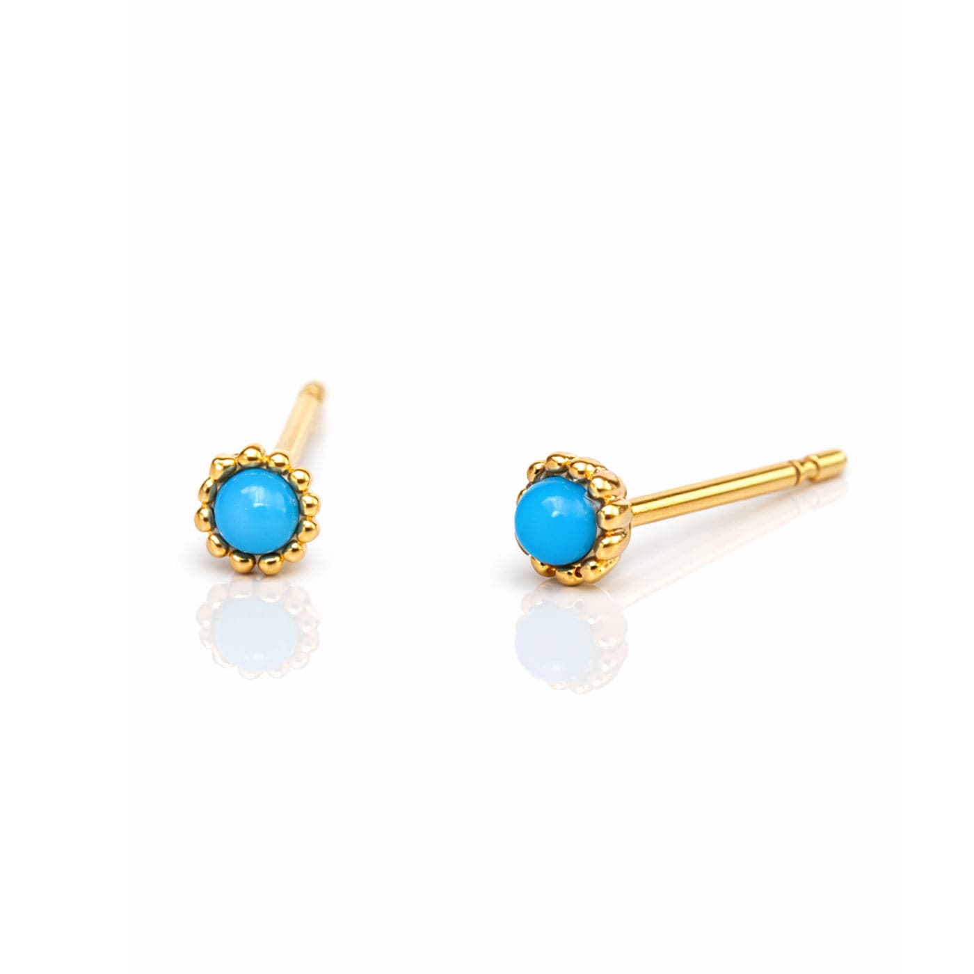Mini Gold Trim Post Earring
