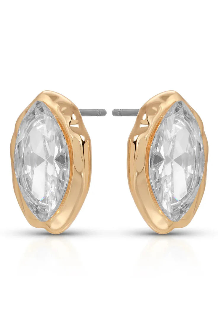 Crystal Luxe Mini Studs - Clear