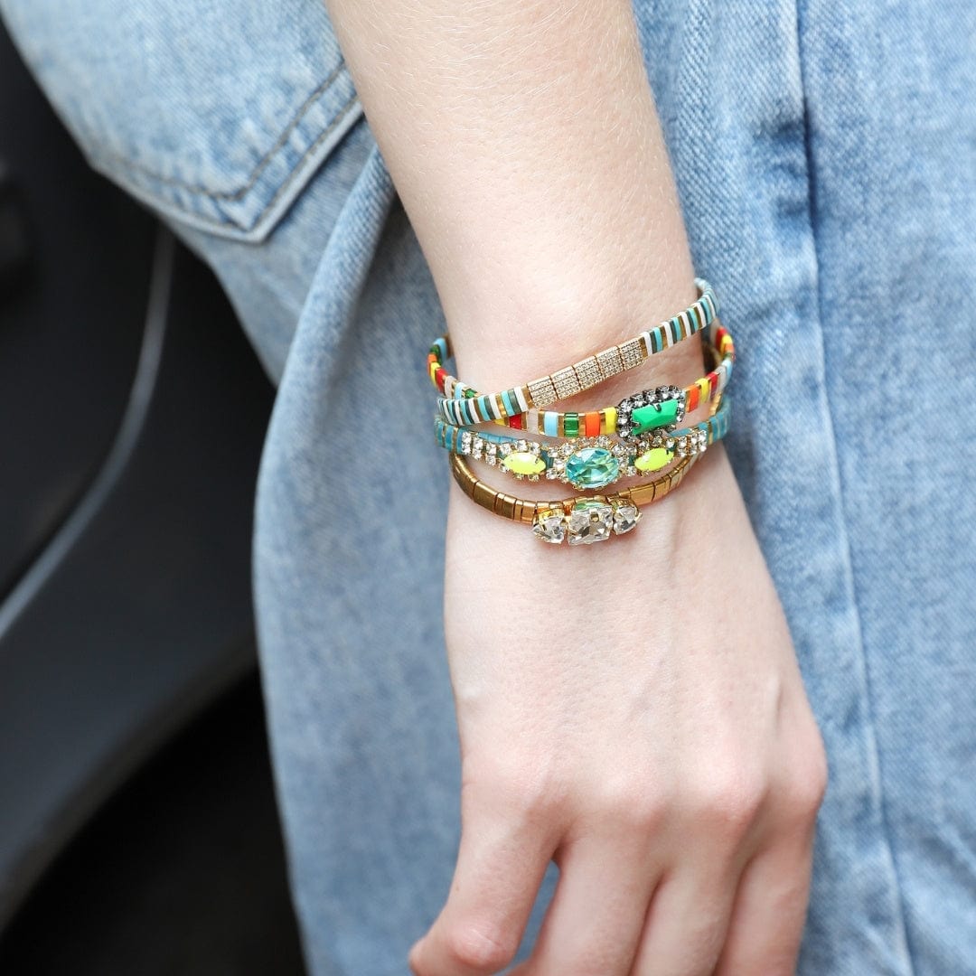 Gleam Pave Tila Bracelet