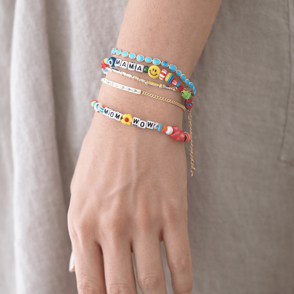 Handmade Beaded Mom Wow Bracelet