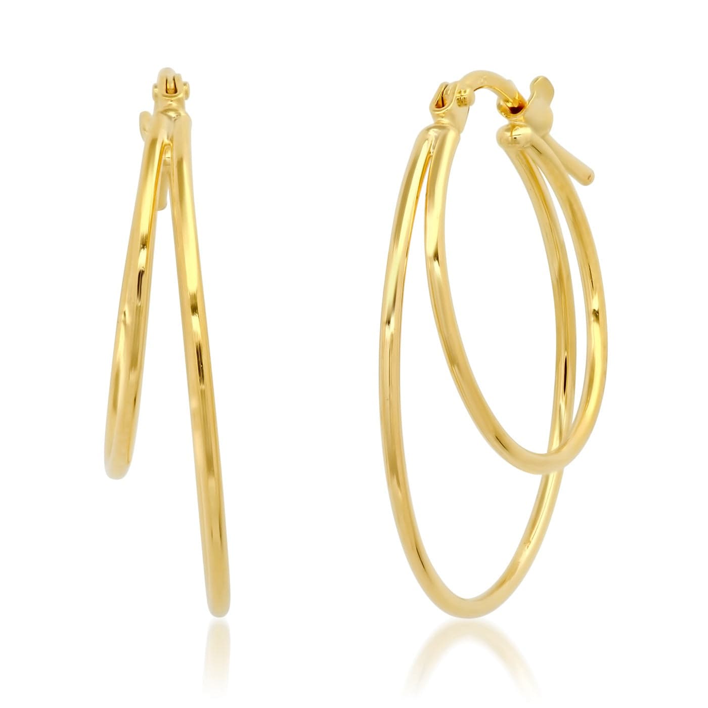 Gold Vermeil High Low Split Hoop