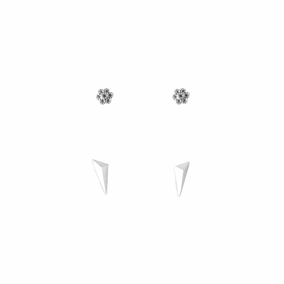 Mini Flower Set Of 2 Earrings