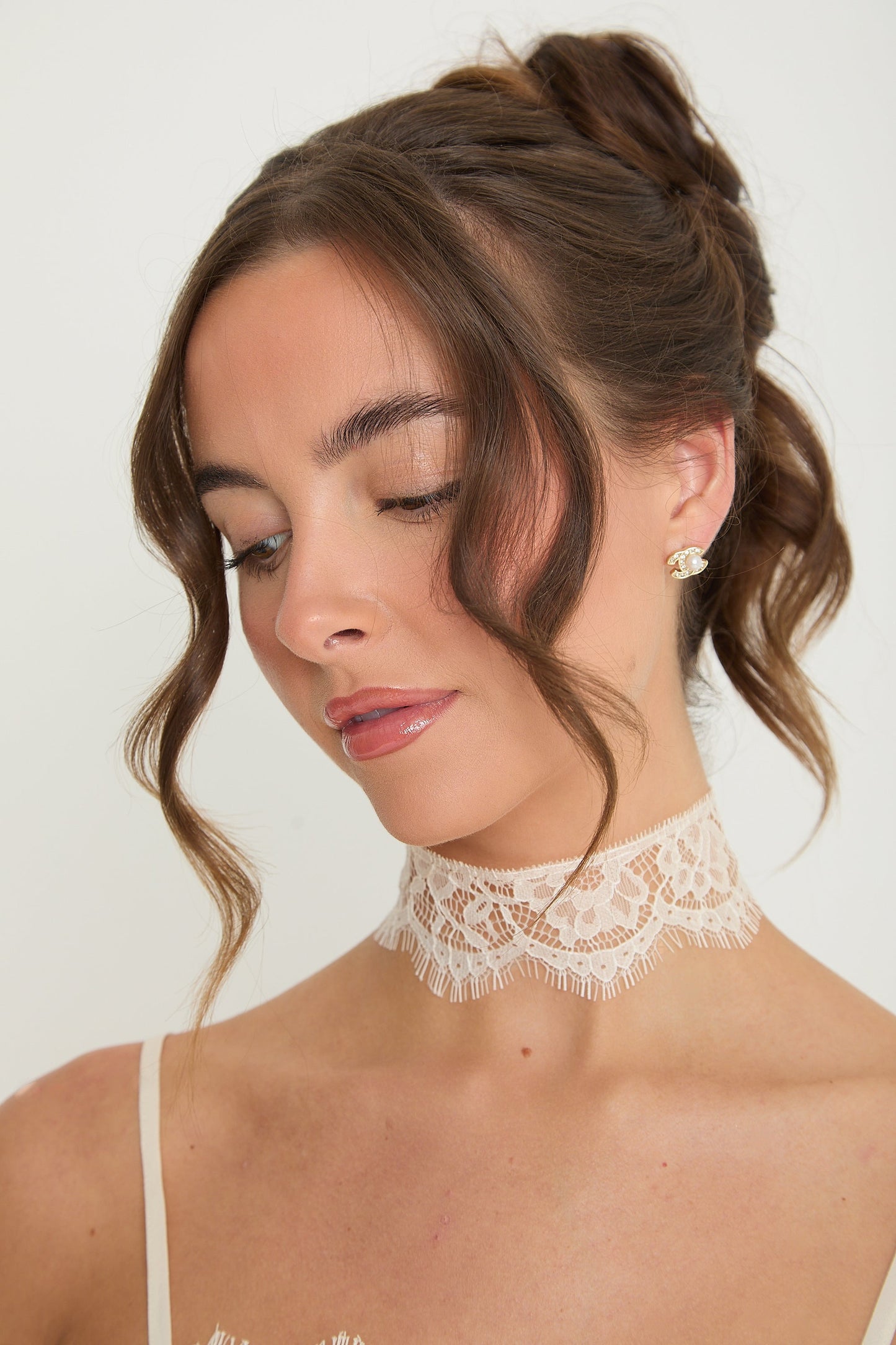Gigi Lace Top & Choker | Cream
