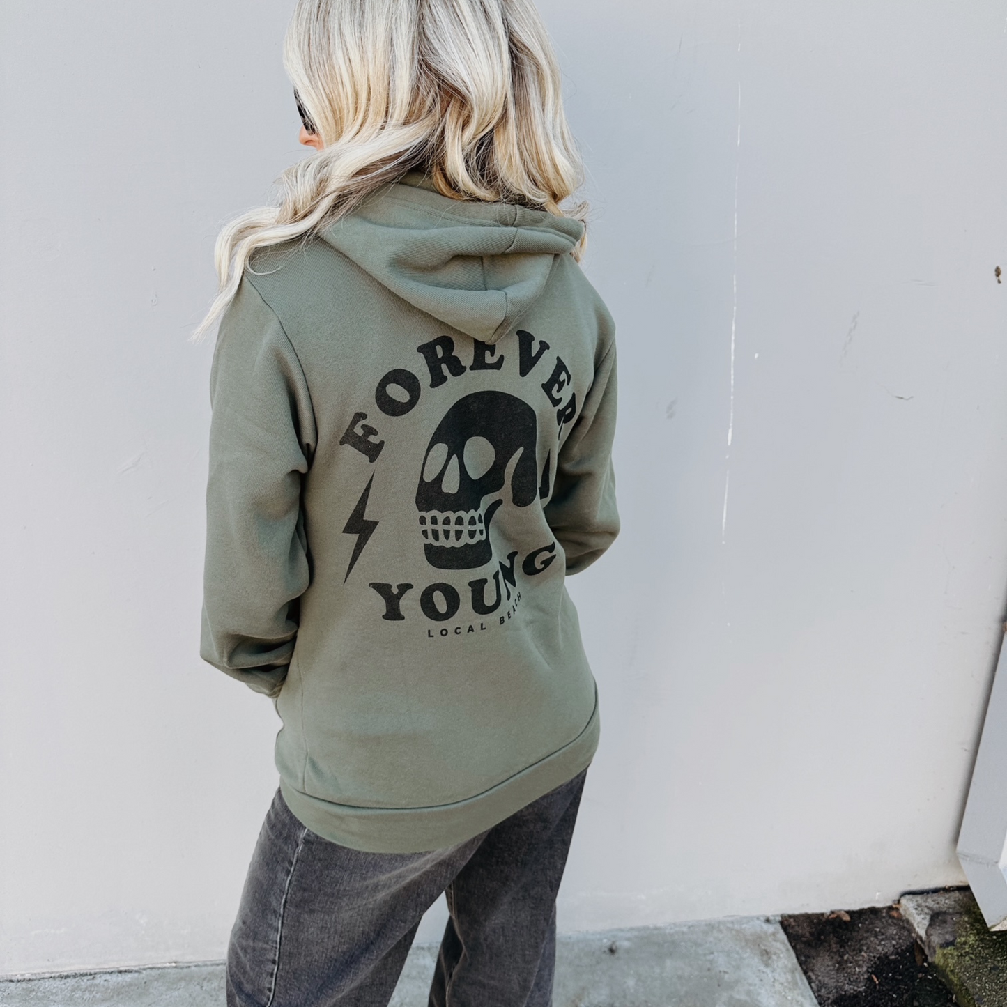Forever Young Hooded Zip Sweatshirt