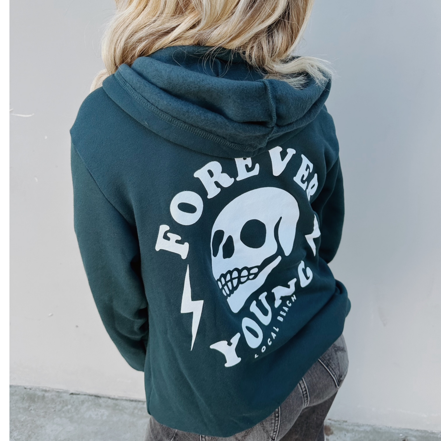 Forever Young Hooded Zip Sweatshirt
