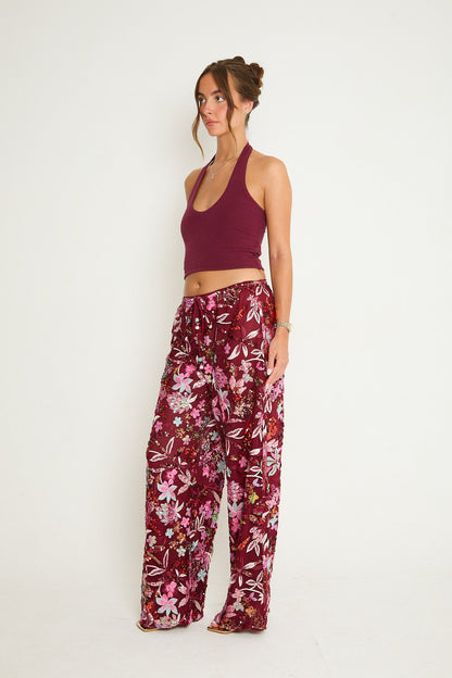 Saffie Vest Top | Burgundy