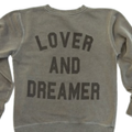 Lover & Dreamer Pigment Dyed Crew Fleece Washed Black