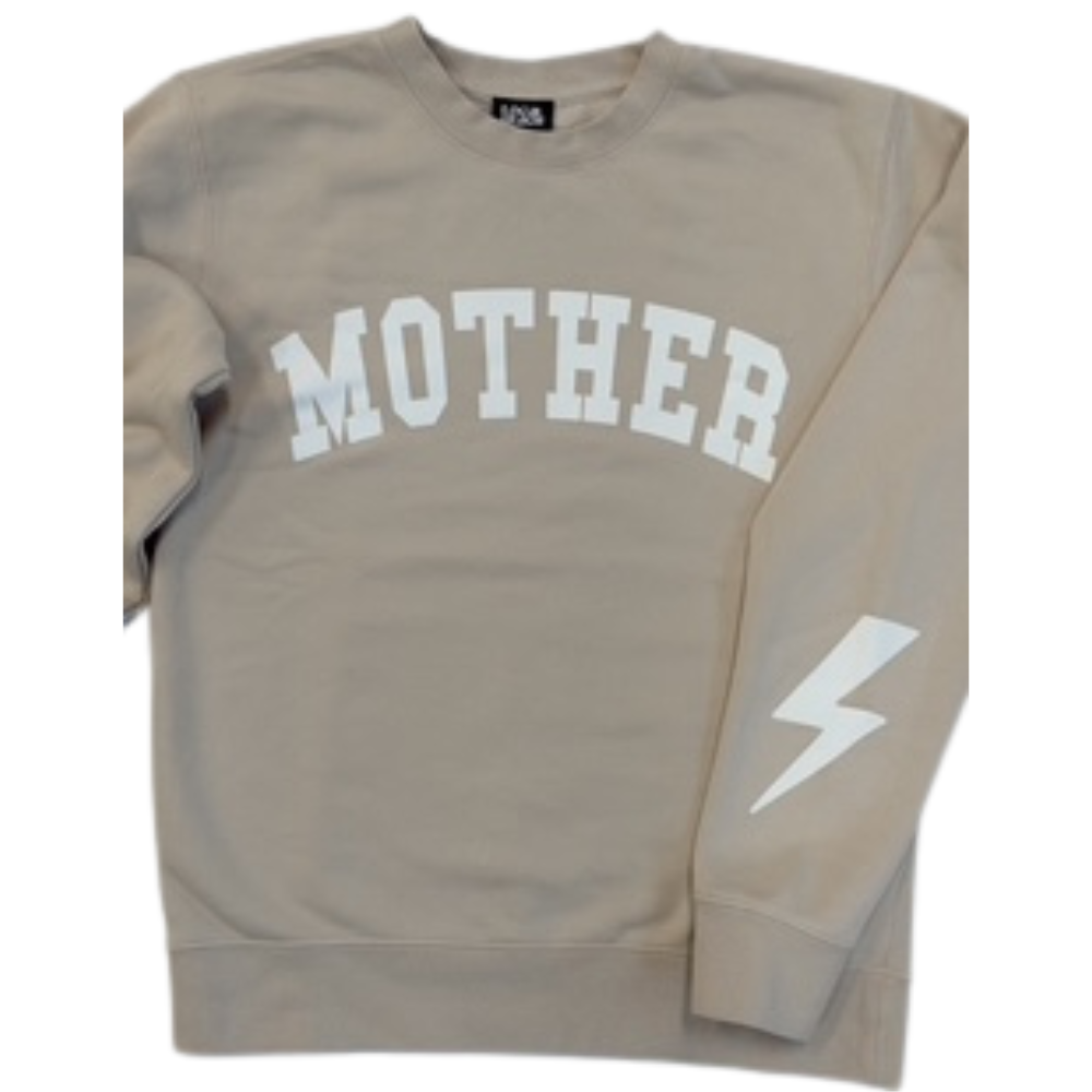 Mother II Pigment Dyed Crew Fleece Ivory