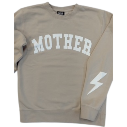Mother II Pigment Dyed Crew Fleece Ivory