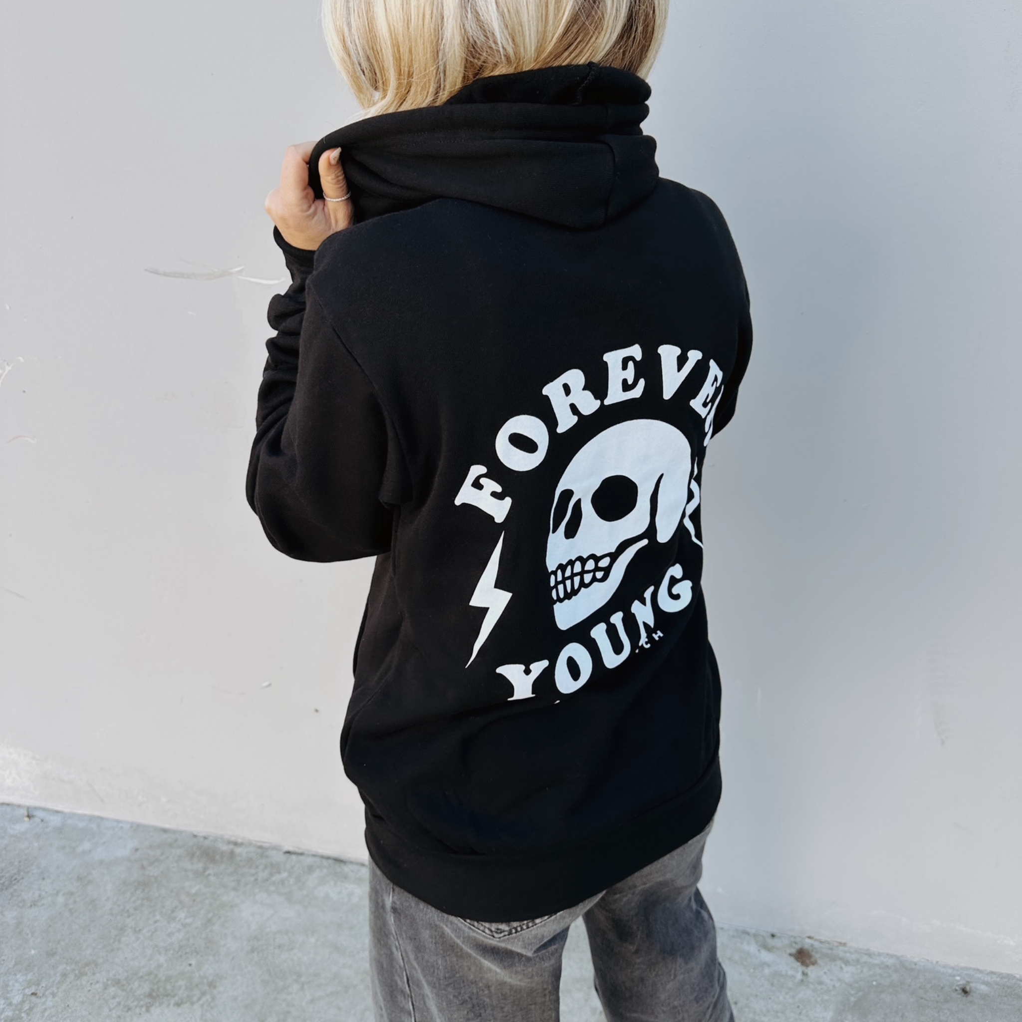 Forever Young Hooded Zip Sweatshirt