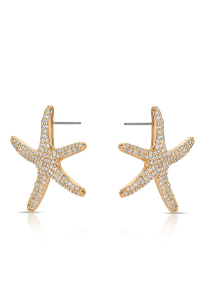 Pavè Starfish Earrings