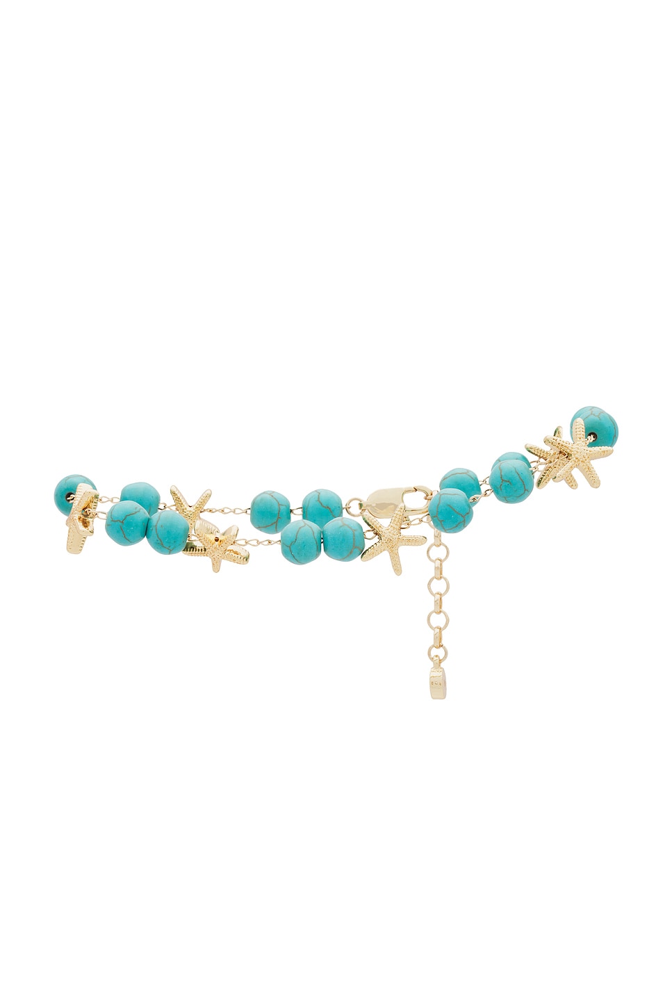 Starfish Beaded Anklet - 18k Gold Plating