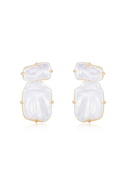 Double Pearl Earrings