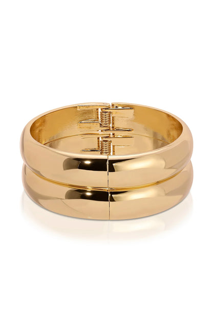 Simple Stack Bangle Set - Gold