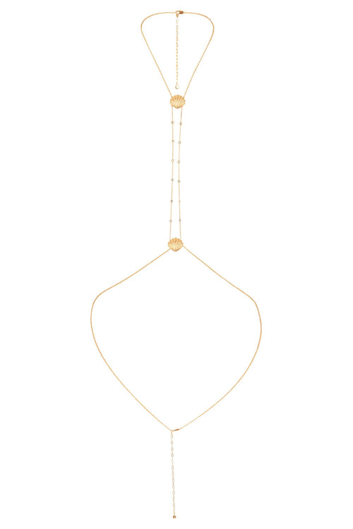 Shell Body Chain - Gold Tone