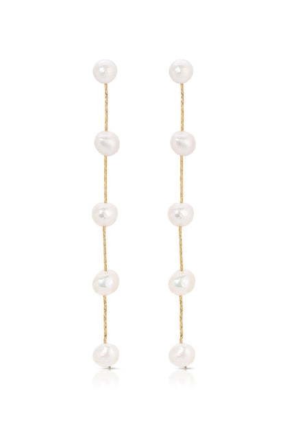 Dripping Pearl Drop Earrings