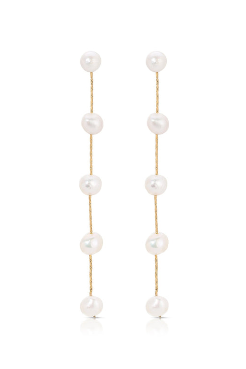 Dripping Pearl Drop Earrings