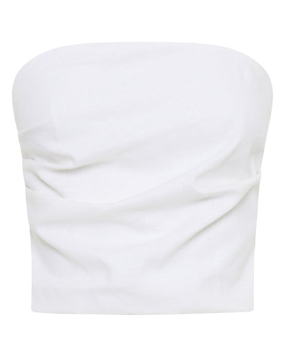 Romi Linen Top - White