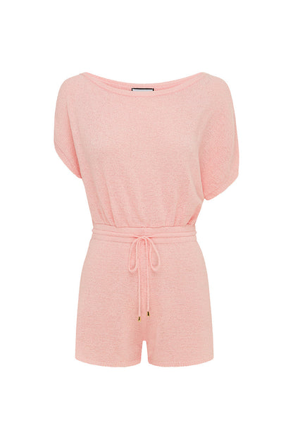 Miami Knit Romper - Baby Pink