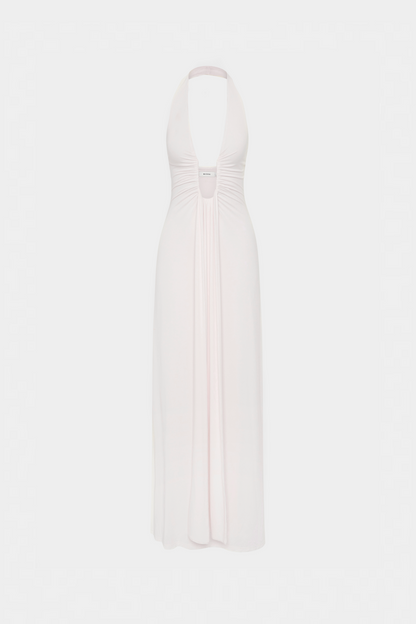 Jennifer Cupro Maxi Dress - White