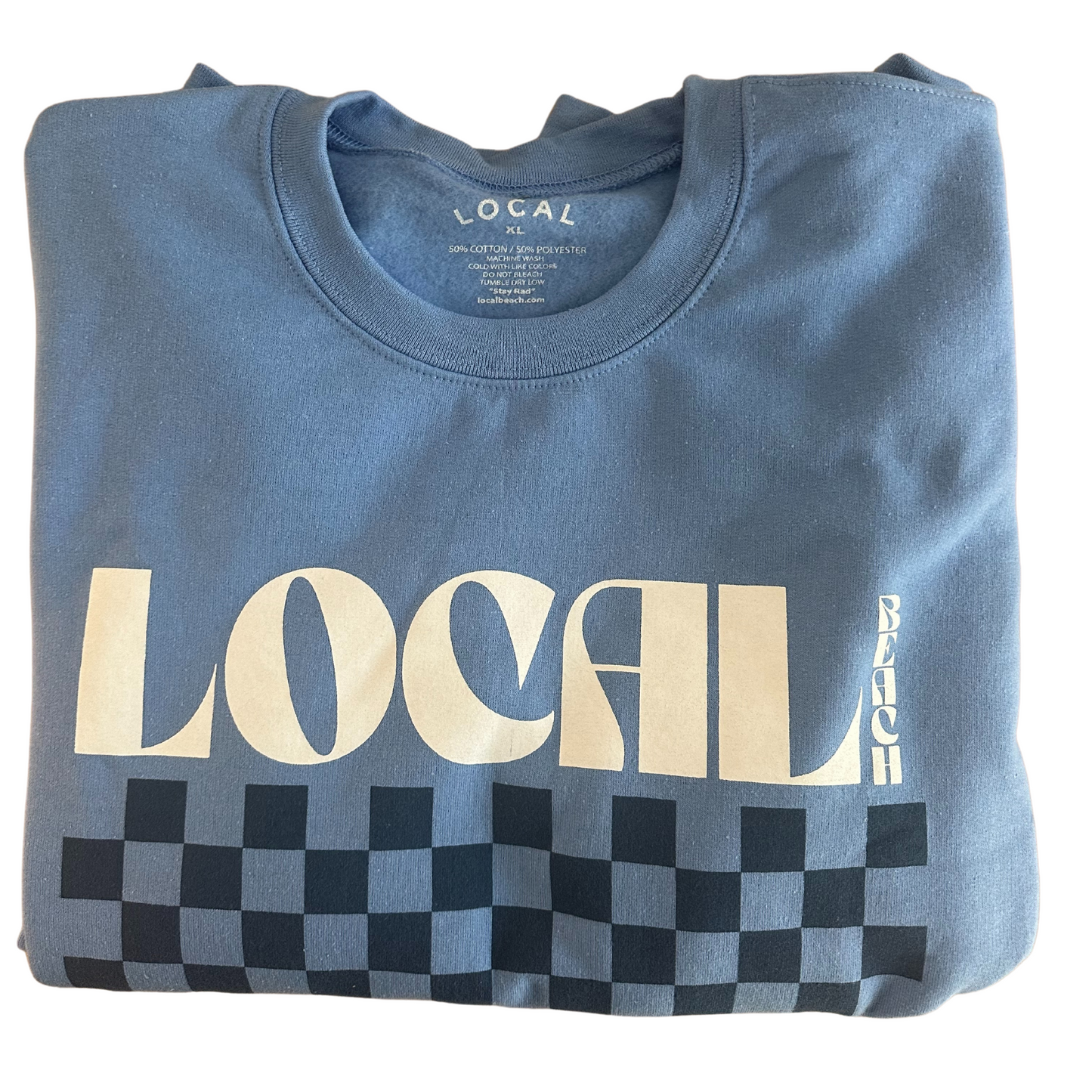 Local Beach Checker Crew Fleece