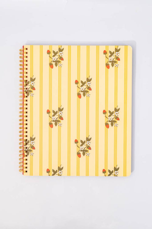 BANDO - Rough Draft Large Notebook, Floral Stripe