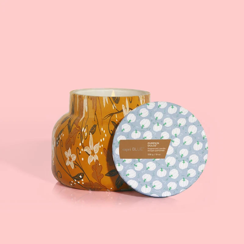 CAPRI BLUE - Pumpkin Dulce Holiday Pattern Play Signature Jar, 19 oz