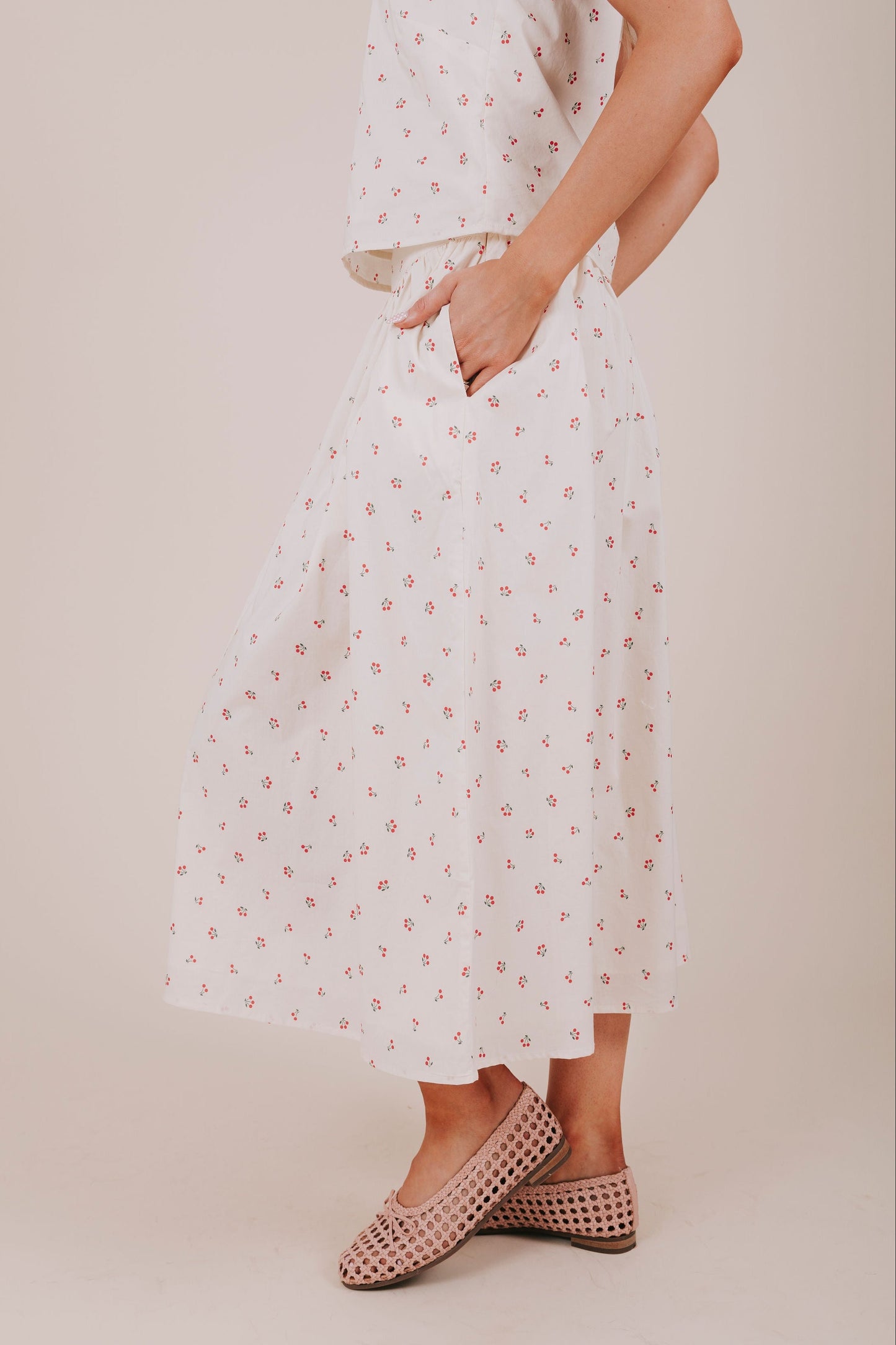 Cherries At The Park Skirt