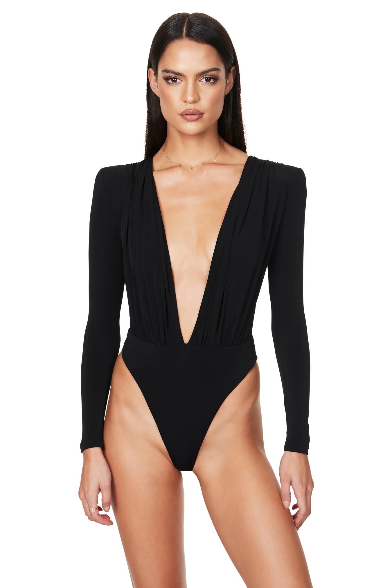 Nookie Dasha Plunge Bodysuit - Black