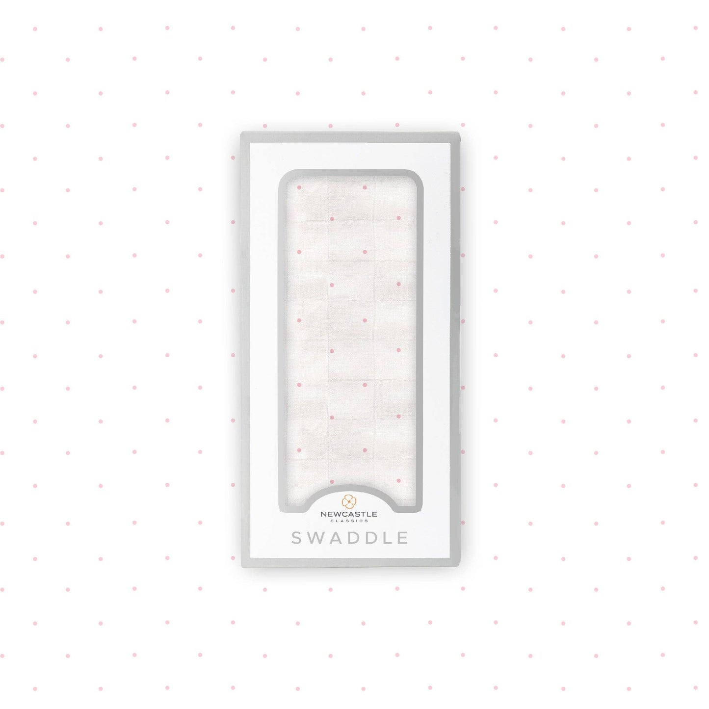 BABY - Pink Polka Dot Bamboo Muslin Swaddle