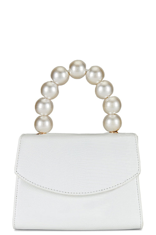 Peta Pearl Handle Bag - White