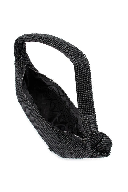 Jessica Crystal Mesh Bag - Black