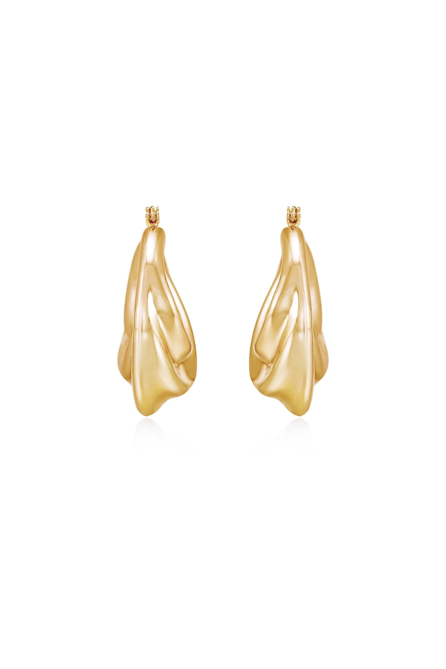 Crescent Swirl Hoop Earrings