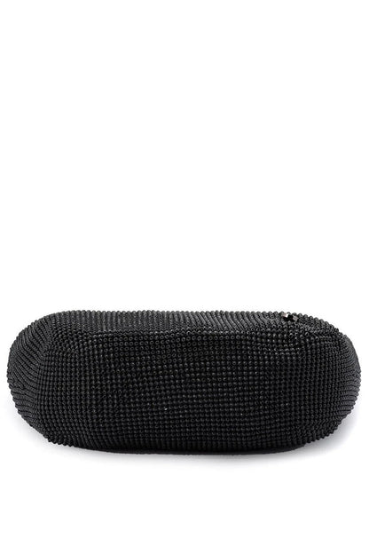 Jessica Crystal Mesh Bag - Black