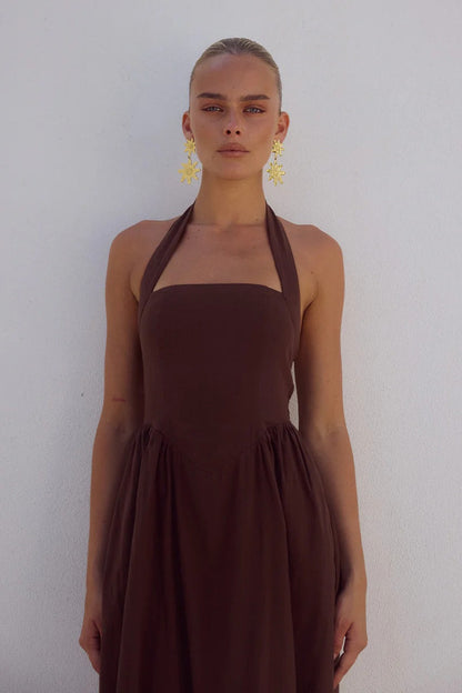 Locklea Midi Dress - Chocolate