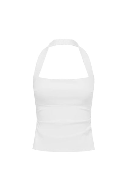 Parker Halter Top - White