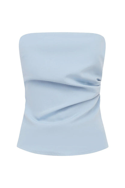Winifred Strapless Top - Sky Blue