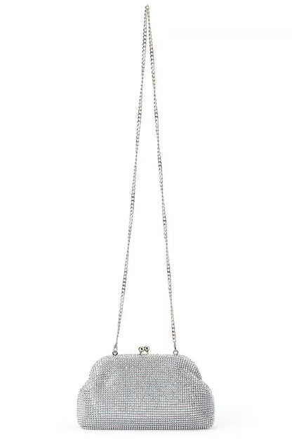 Ela Crystal Clutch - Silver