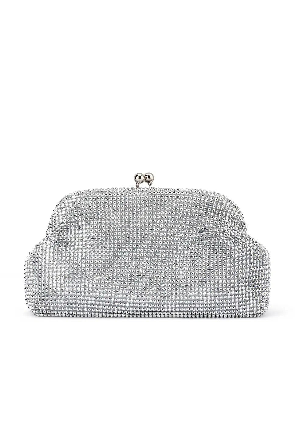 Ela Crystal Clutch - Silver