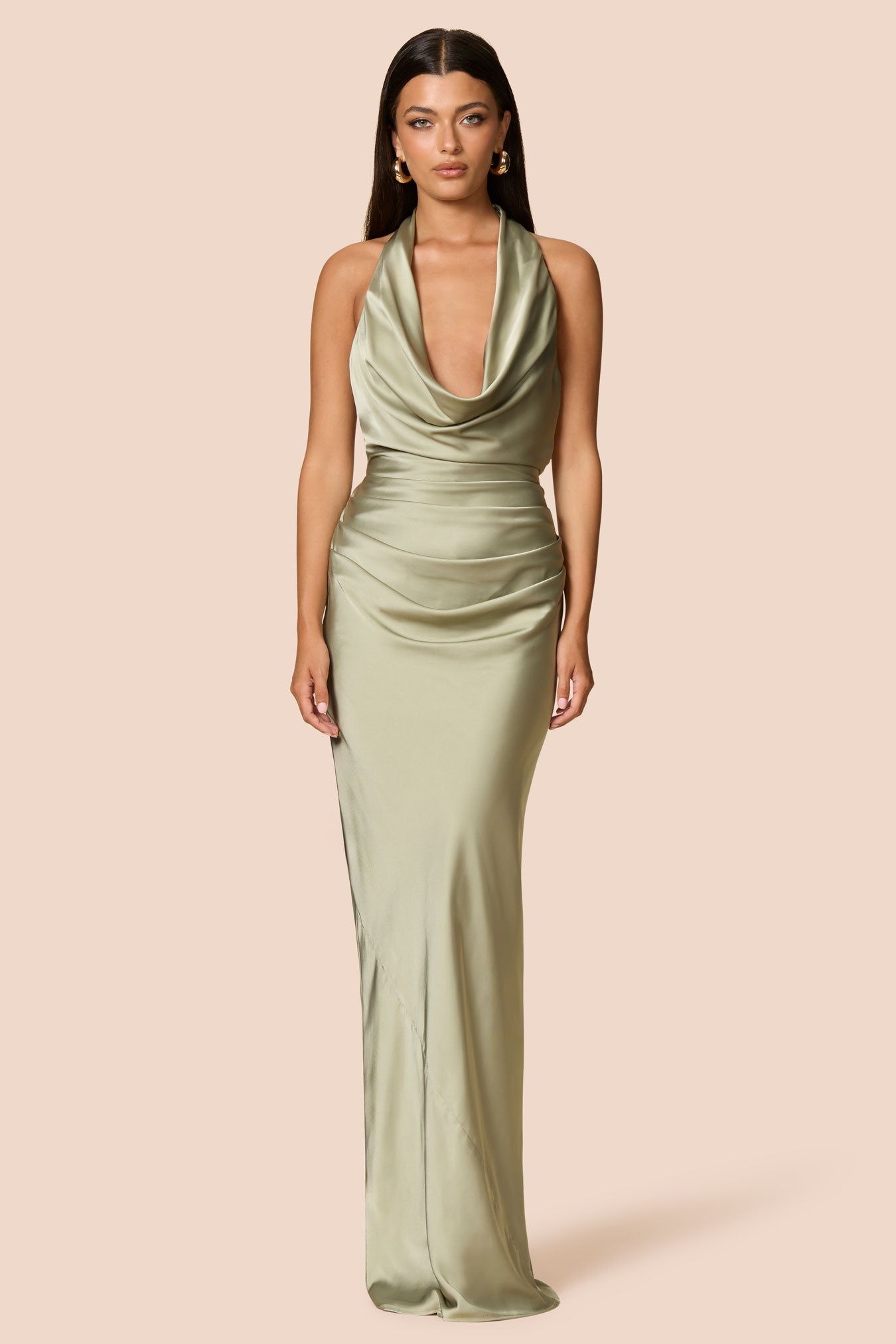 Nookie Penelope Drape Gown -  Thyme