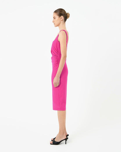 Rae Side-Gathered Dress - Pink