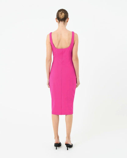 Rae Side-Gathered Dress - Pink