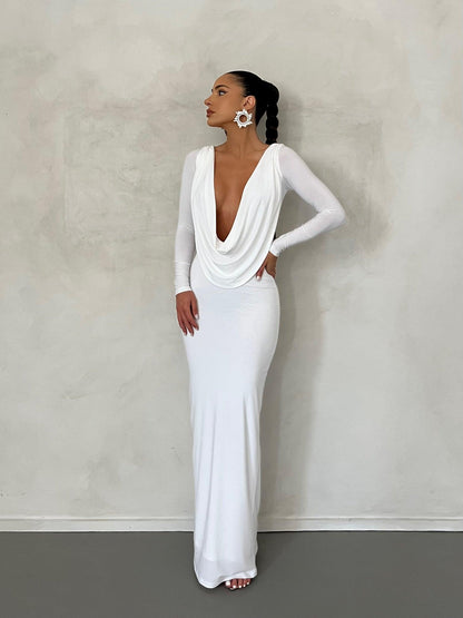 Reversible Amari Gown - White