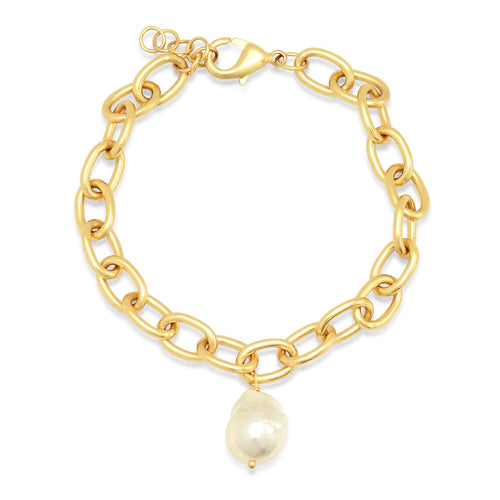 Baroque Pearl Chain Bracelet