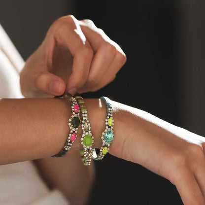 Gemstone Mosaic Tila Bracelet