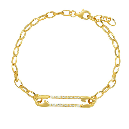 Safety Pin Sparkle Bracelet
