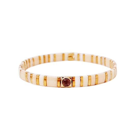 Tila Stretch Bracelet with Stone Accent