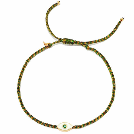 Enamel Charm Woven Bracelet