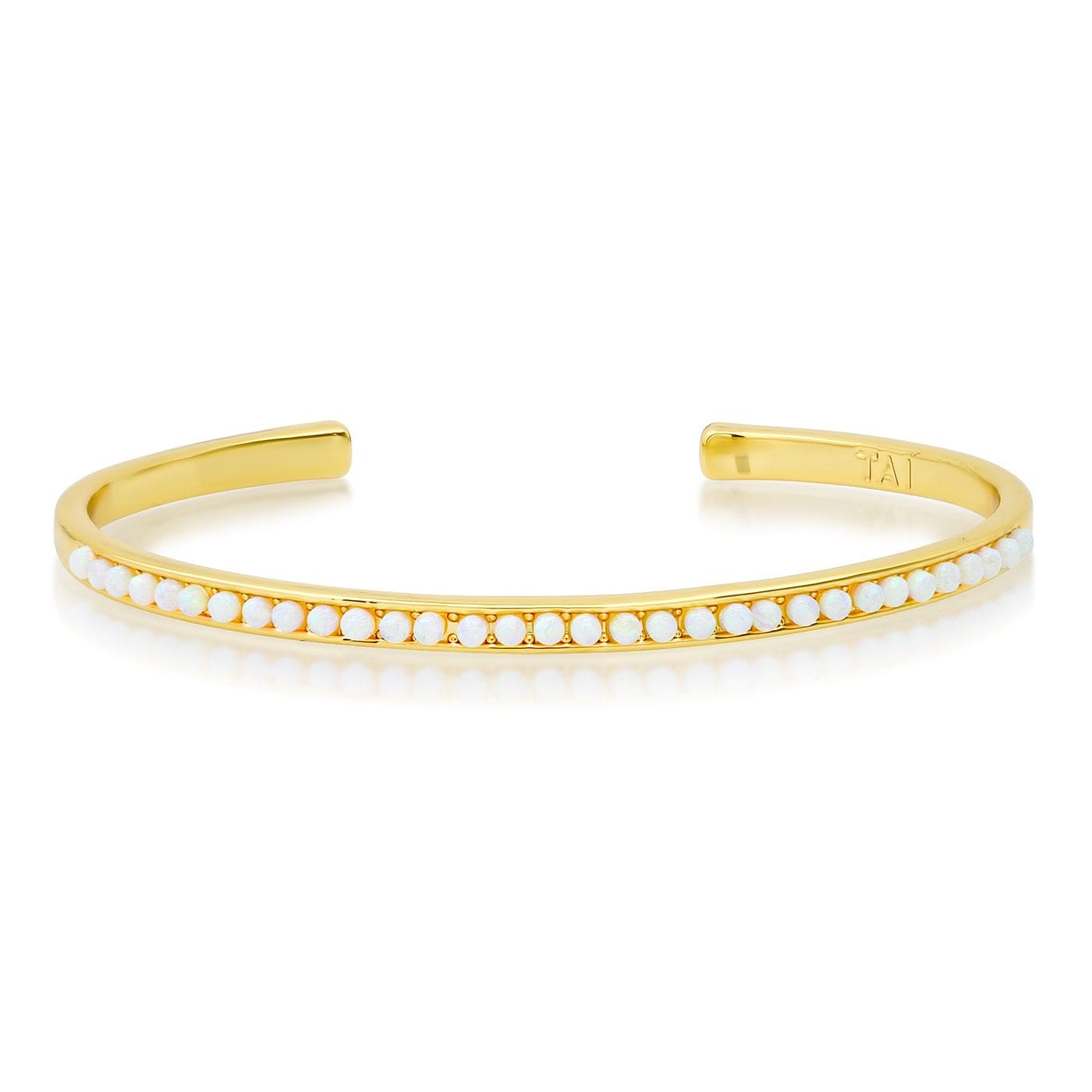 White Opal Pavé Cuff Bracelet